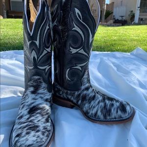 Cow hide boots